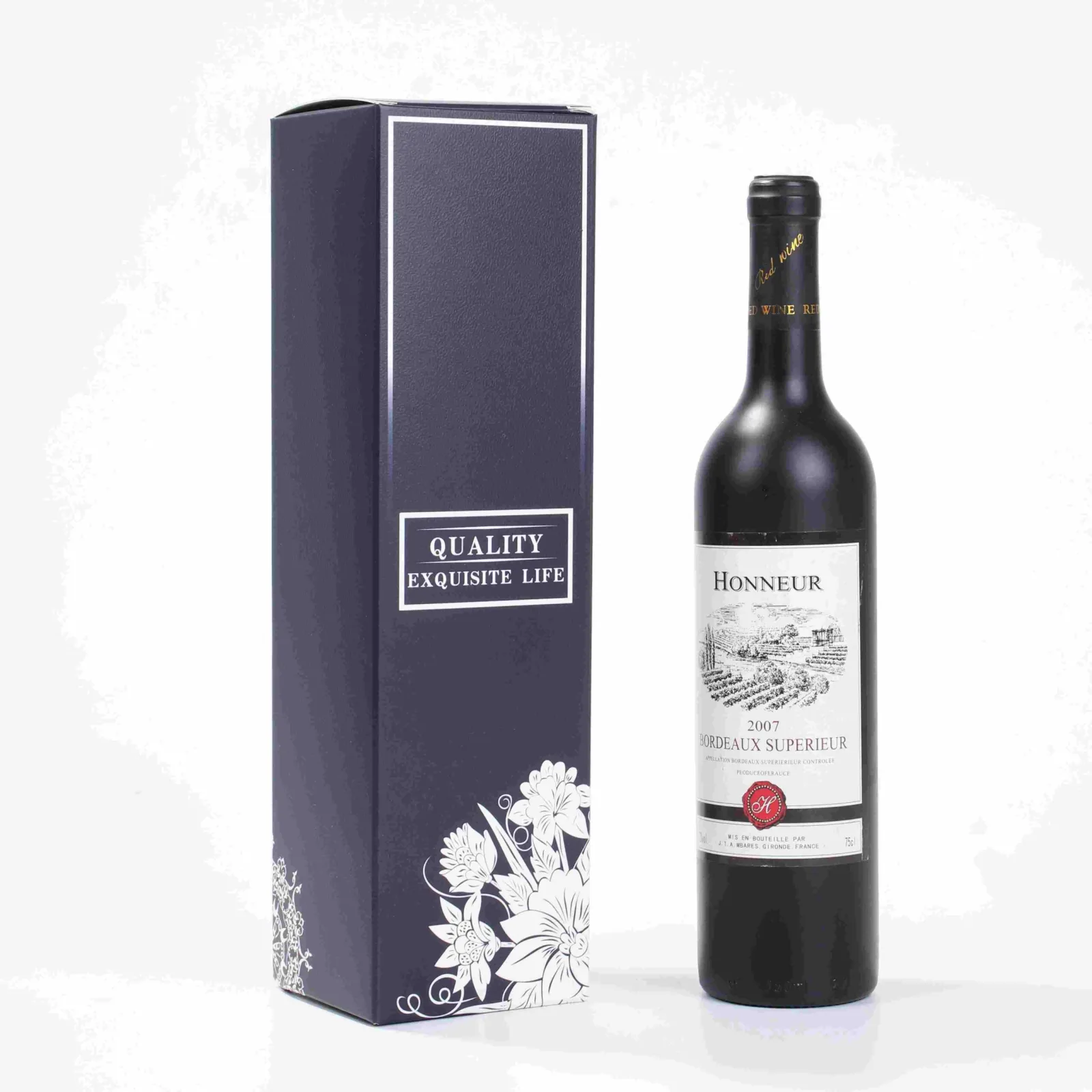 750ml Single-Bottle Wine Gift Box with Paper Bag