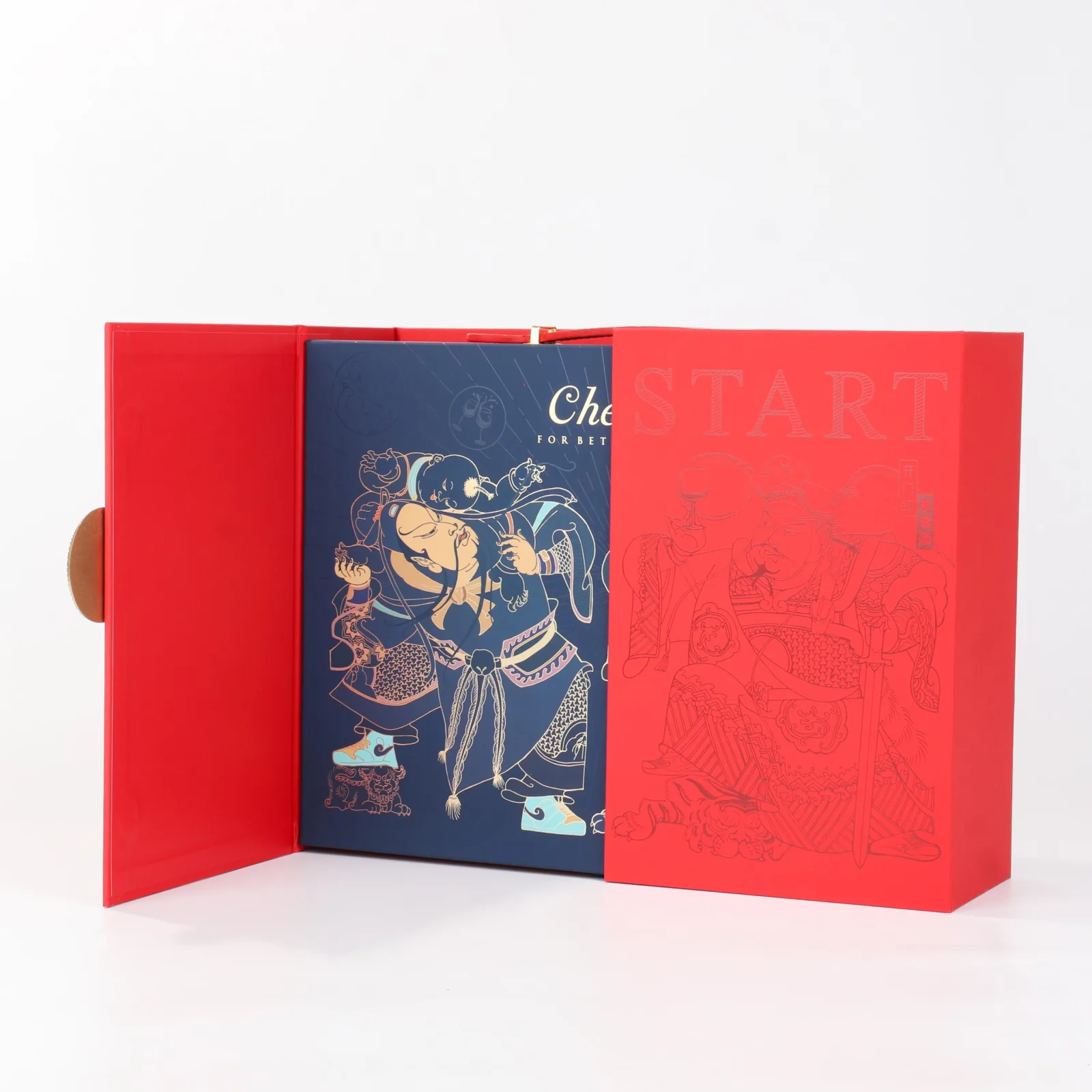 Luxury Double-Bottle Red Wine Gift Box with Double-Door Design 3