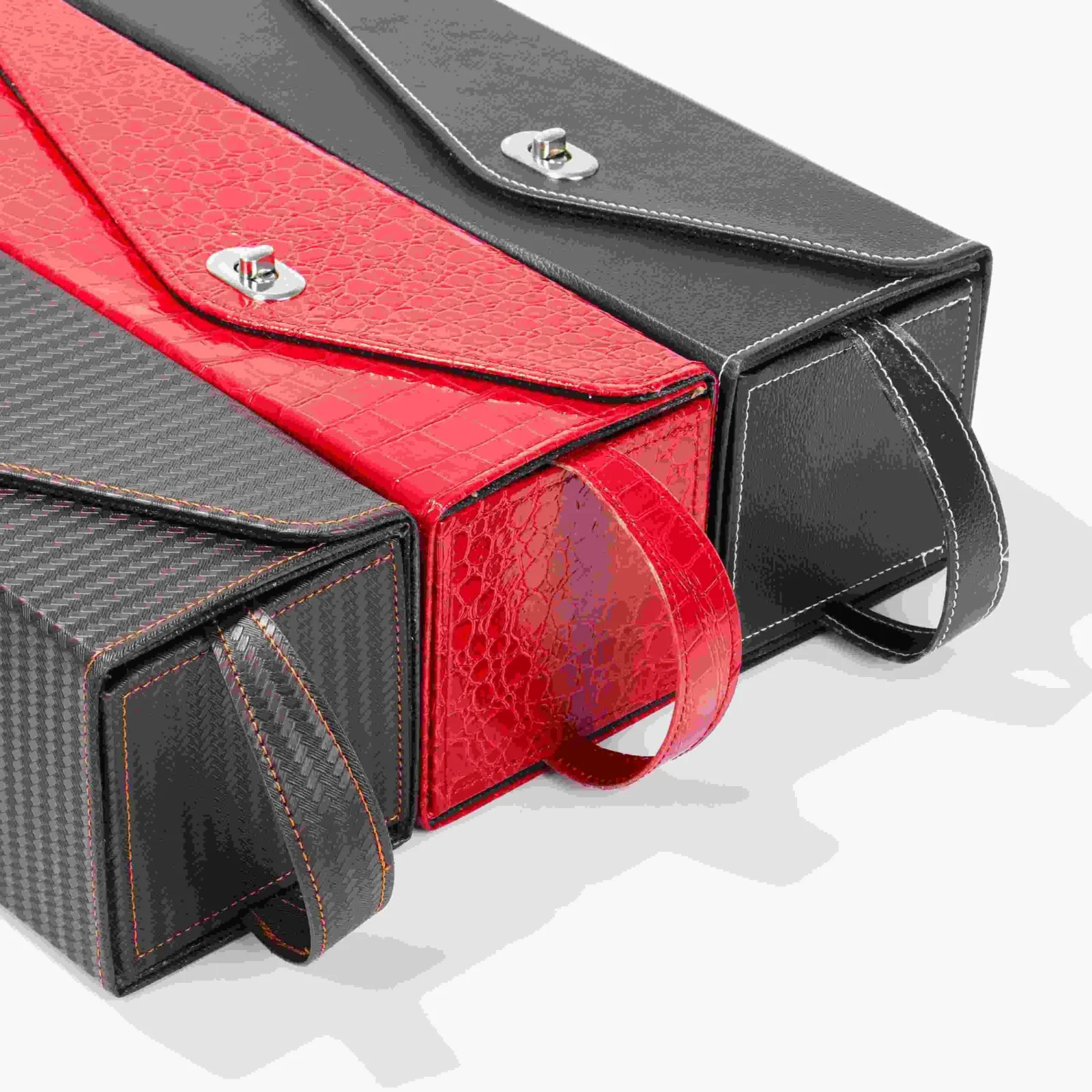 PU Leather Single-Bottle Wine Gift Box with Magnetic Clasp 5