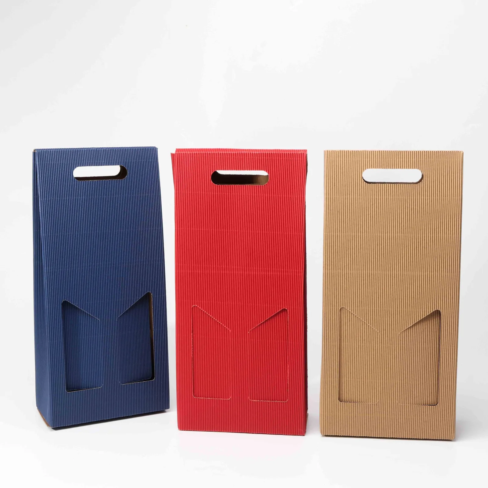 Eco-Friendly Wine Shipping Boxes With Handle, Single to Triple Bottle 5